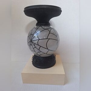 Bath & Body Works SpiderWeb Bats Globe Pedestal Candle Holder Halloween2020
